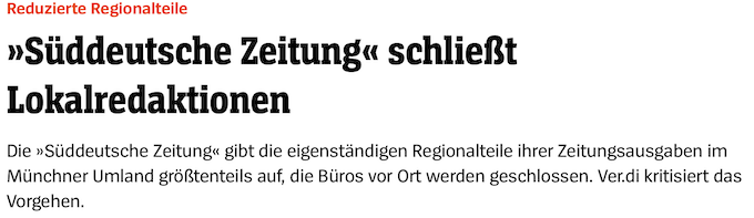 Die Lüge vom Lokaljournalismus